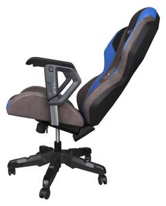 Herní židle E-Blue AUROZA s reproduktory – modrá, umělá kůže, podsvícená