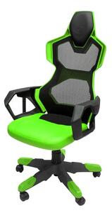 Herní židle E-Blue COBRA AIR – zelené, síťovaný opěrák