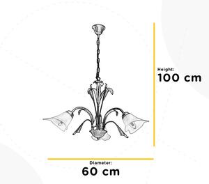 ONLI - Lustr na řetězu LUCREZIA 3xE14/6W/230V bronzová