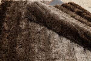Makro Abra Kusový shaggy koberec FLIM 007-B3 Pruhy hnědý Rozměr: 120x160 cm