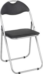 SKLÁDACÍ ŽIDLE, černá, barvy hliníku Boxxx - Jídelní židle