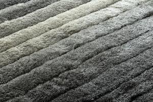 Makro Abra Kusový shaggy koberec FLIM 007-B6 Pruhy šedý Rozměr: 80x150 cm