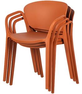 Jídelní židle BENT oranžová WOOOD