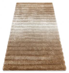 Makro Abra Kusový shaggy koberec FLIM 007-B2 Pruhy béžový Rozměr: 80x150 cm