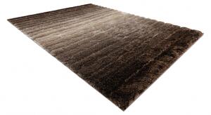 Makro Abra Kusový shaggy koberec FLIM 007-B3 Pruhy hnědý Rozměr: 80x150 cm