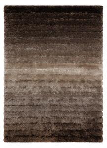 Makro Abra Kusový shaggy koberec FLIM 007-B3 Pruhy hnědý Rozměr: 120x160 cm