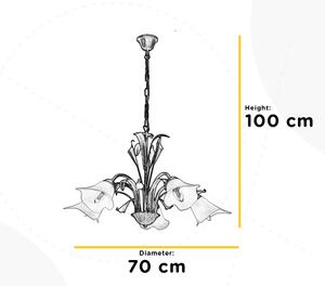 ONLI - Lustr na řetězu LUCREZIA 5xE14/6W/230V bronzová