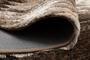 Makro Abra Kusový shaggy koberec FLIM 006-B2 Pruhy hnědý Rozměr: 120x160 cm