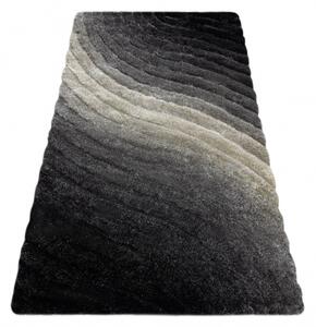 Makro Abra Kusový shaggy koberec FLIM 006-B1 Pruhy šedý Rozměr: 120x160 cm
