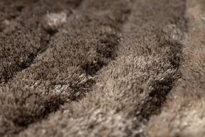 Makro Abra Kusový shaggy koberec FLIM 006-B2 Pruhy hnědý Rozměr: 120x160 cm