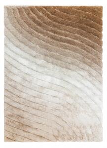 Makro Abra Kusový shaggy koberec FLIM 006-B5 Pruhy béžový Rozměr: 120x160 cm