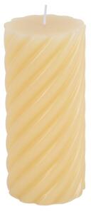 Sloupová svíčka Swirl velká žlutá 15cm Present Time (barva-žlutá)
