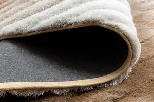 Makro Abra Kusový shaggy koberec FLIM 006-B5 Pruhy béžový Rozměr: 80x150 cm