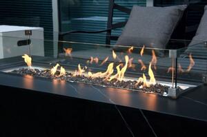 Stůl s plynovým ohništěm VARNA Exteriér | Ohniště