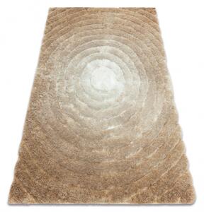 Makro Abra Kusový shaggy koberec FLIM 008-B1 Kruhy béžový Rozměr: 80x150 cm