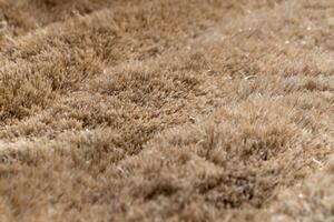 Makro Abra Kusový shaggy koberec FLIM 008-B1 Kruhy béžový Rozměr: 120x160 cm