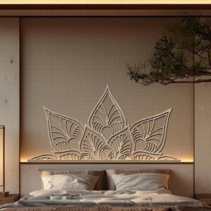 Dřevo života | Dřevěná mandala k posteli KVET | Rozměry (cm): 90x46 | Barva: Ořech