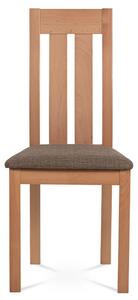 Jídelní dřevěná židle DADO – masiv buk, buk, hnědý potah