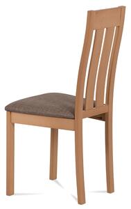 Jídelní dřevěná židle DADO – masiv buk, buk, hnědý potah