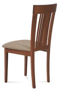 Jídelní dřevěná židle FAGGIO – třešeň, krémový potah