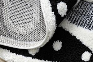 Makro Abra Kulatý dětský koberec JOY Lední medvěd krémový černý Rozměr: průměr 120 cm