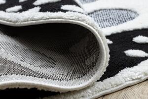 Makro Abra Kulatý dětský koberec JOY Lední medvěd krémový černý Rozměr: průměr 120 cm