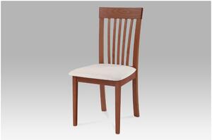 Jídelní dřevěná židle CREMA – třešeň, krémový potah