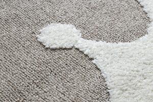 Makro Abra Kulatý dětský koberec JOY Královská koruna béžový krémový Rozměr: průměr 160 cm