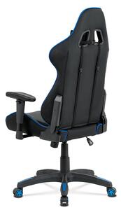 Herní židle ERACER F03 – umělá kůže, černá/modrá, nosnost 130 kg