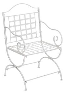 Kovová židle Lotta s područkami - Bílá antik