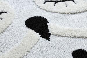 Makro Abra Kulatý dětský koberec JOY Sova sovička šedý krémový Rozměr: průměr 120 cm