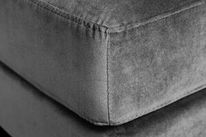 Taburet COZY VELVET 80 CM šedý samet Nábytek | Doplňkový nábytek | Taburety