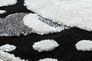Makro Abra Kulatý dětský koberec JOY Santa Mikuláš černý krémový Rozměr: průměr 120 cm