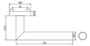 Dveřní kování MP GK - LUCIA - R (BN - Broušená nerez), klika-klika, WC klíč, MP BS (černá mat)