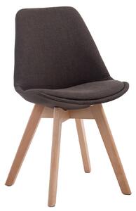 Židle Borne V2 látka, dřevené nohy natura - Tmavě šedá