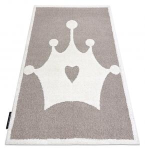 Makro Abra Dětský kusový koberec JOY Královská koruna béžový krémový Rozměr: 140x190 cm