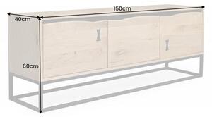 Přírodní dřevěný televizní stolek Mammut 160 cm