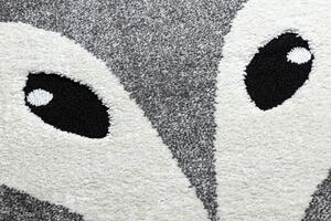 Makro Abra Dětský kusový koberec JOY Liška šedý krémový Rozměr: 140x190 cm