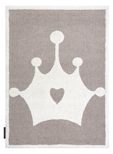 Makro Abra Dětský kusový koberec JOY Královská koruna béžový krémový Rozměr: 140x190 cm