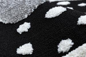 Makro Abra Dětský kusový koberec JOY Sněhulák černý krémový Rozměr: 140x190 cm