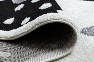 Makro Abra Dětský kusový koberec JOY Sněhulák černý krémový Rozměr: 160x220 cm