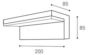 LED2 - LED Venkovní nástěnné svítidlo HUGO LED/9W/230V IP54 3000K/4000K