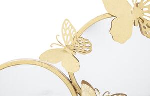 Nástěnná dekorace / Zrcadlo BIG BUTTERFLY 90 CM zlatá Zrcadla | Kulatá