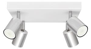 LED Bodové svítidlo TUNE 4xGU10/4,8W/230V matný chrom/bílá