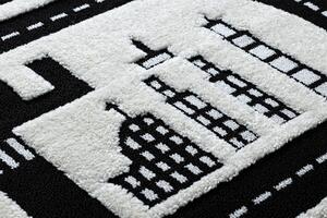 Makro Abra Dětský kusový koberec JOY City Uličky Autodráha krémový šedý Rozměr: 120x170 cm