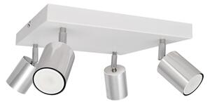 LED Bodové svítidlo TUNE 4xGU10/4,8W/230V matný chrom/bílá