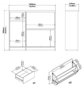 Botník Simplicity 206 bílý lesk Nábytek | Předsíňový nábytek | Botníky