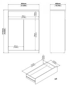 Botník Simplicity 209 jackson hickory/černý mat Nábytek | Předsíňový nábytek | Botníky