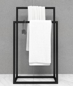 Věšák na ručníky FABERO černá Nábytek | Koupelnový nábytek | Koupelnové doplňky