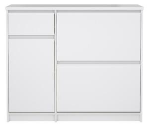 Botník Simplicity 206 bílý lesk Nábytek | Předsíňový nábytek | Botníky